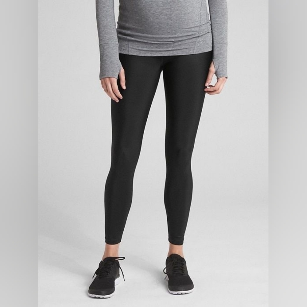 Gap Maternity Full Panel Gym Leggings, Black L
